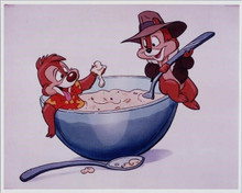 Chip n'Dale vintage 8x10 photo stirring bowl of porridge