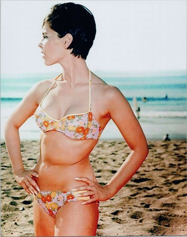 Yvonne Craig in her bikini posing on beach Batgirl from Batman TV series  8x10 - Moviemarket