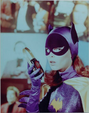 Yvonne Craig holds walkie talkie as Batgirl from Batman TV series 8x10 photo