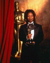 Whoopi Goldberg in tuxedo holding Academy Award 8x10 inch photo