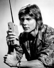 Jan-Michael Vincent 1970's era portrait holding walkie talkie 8x10 inch photo