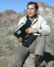 George Maharis Buz Murdock in Route 66 on set holding script 8x10 inch photo