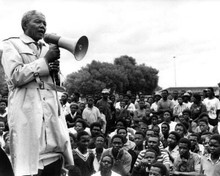 Nelson Mandela South Africa President addresses crowd at rally 8x10 inch photo