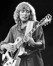 Joni Mitchell 1980's on stage playing guitar in concert 8x10 inch photo