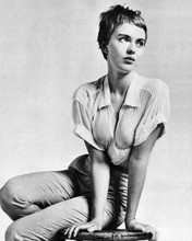 Jean Seberg 1960 studio portrait in white sheer blouse Breathless 8x10 photo