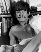 Charles Bronson beefcake pose bare chested early 1970's era 8x10 inch photo