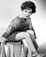 Barbara Shelley leggy pin-up pose 1950's full length seated 4x6 photo
