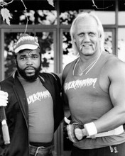 Mr T and Hulk Hogan strong man legends together 8x10 inch photo