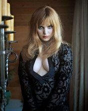 Madeline Smith 1970 The Vampire Lovers pin-up huge cleavage in black 8x10 photo