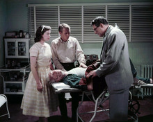 The Blob 1958 Steve McQueen & Aneta Corsaut look at injured man 8x10 inch photo