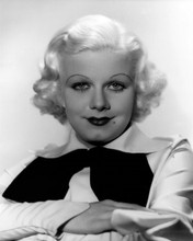Jean Harlow smiling glamour portrait platinum blonde in white blouse 8x10 photo