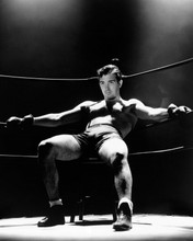John Payne beefcake in corner of boxing ring 1939 Kid Nightingale 8x10 photo