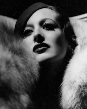 Joan Crawford glamour portrait luscious lips wearing furs 8x10 photo Sadie McKee