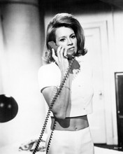 Angie Dickinson on telephone in two piece outfit shows belly button 8x10 photo