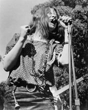 Janis Joplin performs at outdoor concert venue 8x10 inch photo