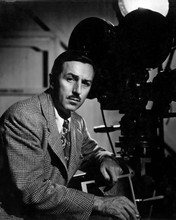 Walt Disney portrait on set by movie camera 8x10 inch photo