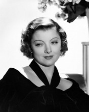 Myrna Loy looks gorgeous in black dress studio portrait 1930's era 8x10 photo
