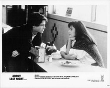 About Last Night 1986 original 8x10 photo Rob Lowe & Demi Moore in diner