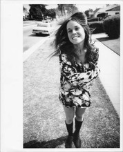 Barbara Hershey original 8x10 photo 1970's in mini dress and boots posing smiles
