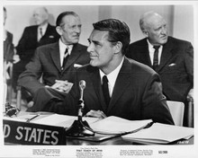 Cary Grant sits at UN desk original 8x10 photo That Touch of Mink 1962
