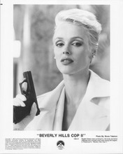 Brigitte Nielsen 1987 original 8x10 photo holding up gun beverly Hills Cop II
