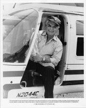 Ernest Borgnine smiling pose sitting in helicopter original 8x10 photo Airwolf