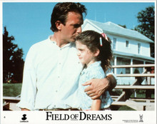 Field of Dreams 1989 original 8x10 lobby card Kevin Costner kisses Gaby Hoffmann