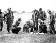 Mosquito squadron 1969 original 8x10 photo David McCallum with his crew in field