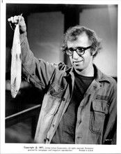 Woody Allen 1971 original 8x10 photo holding up fish from Bananas
