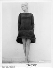 Julie Christie original 8x10 photo 1965 barefoot pose in black dress Darling