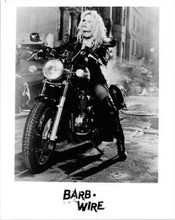 Pamela Anderson sits astride Triumph Thunderbird original 8x10 photo Barb Wire