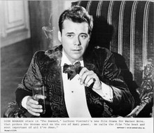 Dirk Bogarde in smoking jacket with cigarette1970 original 8x10 photo The Damned