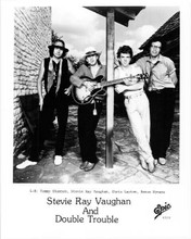 Stevie Ray Vaughan & Double Trouble 1980's Epic Records original 8x10 photo