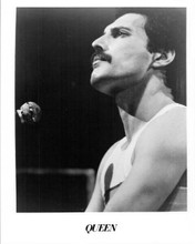 Queen original 8x10 photo Freddie Mercury sat at piano possibly Live Aid
