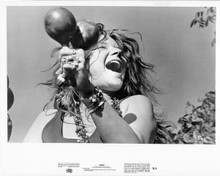 Janis 1975 original 8x10 photo Janis Joplin sings on stage classic pose