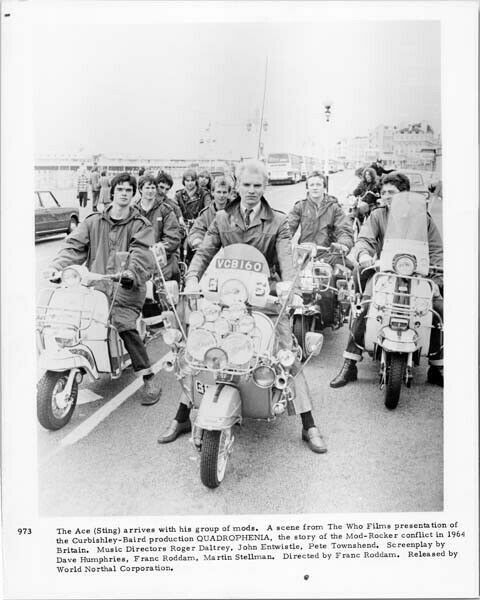 Quadrophenia 1979 original 8x10 photo Sting as Ace on scooters with ...