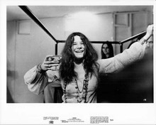 Janis 1975 original 8x10 photo Janis Joplin holds champagne smiling