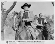 Shoot-out at Medicine Bend original 8x10 photo Randolph Scott on horseback