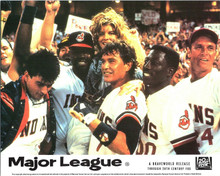 Major League original 8x10 lobby card Sheen Berenger Snipes Bernsen celebrate