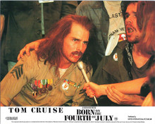 Born on the Fourth of July original 8x10 lobby card Tom Cruise gives interview