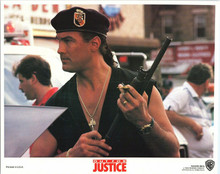 Out For Justice 1991 original 8x10 lobby card Steven Seagal holding rifle