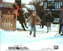 Home Alone 1990 original 8x10 lobby card Macaulay Culkin runs from cops