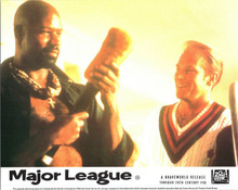 Major League original 8x10 lobby card Corbn Bernsen looks at Dennis Haysbert