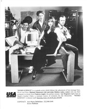 Weird Science TV original 8x10 inch photo Vanessa Angel poses with cast