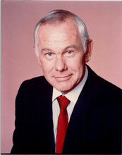 Johnny Carson vintage 8x10 photo in suit and tie smiling