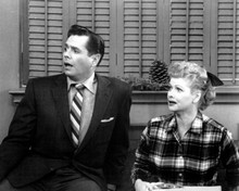 I Love Lucy Dessi Arnaz and Lucille Ball look surprised 8x10 inch photo