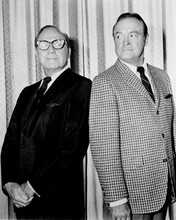 Jack Benny & Bob Hope stand back to back 1960's pose 8x10 inch photo
