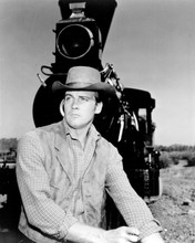 Lee Majors as Heath Barkley by steam locomotive The Big Valley 8x10 inch photo
