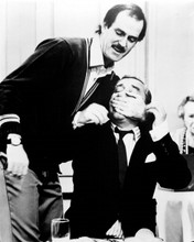 Fawlty Towers John Cleese covers Bernard Cribbins mouth in restaurant 8x10 photo