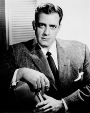 Raymond Burr young 1950's portrait smoking cigarette as Perry Mason 8x10 photo